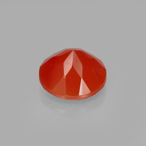 Cornalina naranja natural de 1,71 ct, corte redondo, translúcido