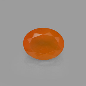 Cornalina naranja natural de 1,71 ct, corte óvalo, translúcido