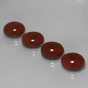 Gemas de cornalina naranja natural de  ct, corte óvalo, translúcido