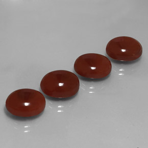 Gemas de cornalina naranja natural de  ct, corte óvalo, translúcido
