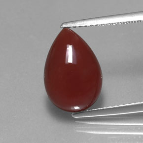 Cornalina naranja natural de 4,67 ct, transparente, transparente / translúcido