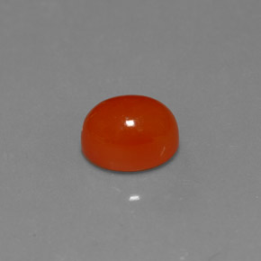 Cornalina naranja rojizo natural de 1,67 ct, corte óvalo, translúcido