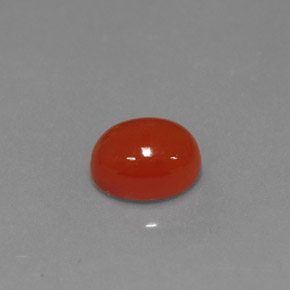 Cornalina Naranja rojizo natural de 1.56 ct, Corte Óvalo, Translúcido