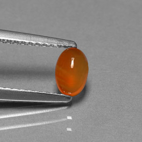 Cornalina Naranja natural de 0.47 ct, Transparente, Transparente / Translúcido