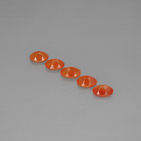 Gemas de cornalina naranja natural de  ct, transparente, transparente / translúcido