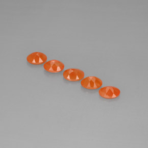 Gemas de cornalina naranja natural de  ct, transparente, transparente / translúcido