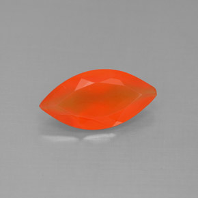 Cornalina naranja natural de 1,40 ct, transparente, transparente / translúcido