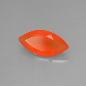 Cornalina naranja natural de 1,40 ct, transparente, transparente / translúcido