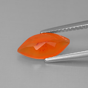 Cornalina naranja natural de 1,40 ct, transparente, transparente / translúcido