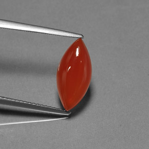 Cornalina naranja natural de 3,11 ct, transparente, transparente / translúcido