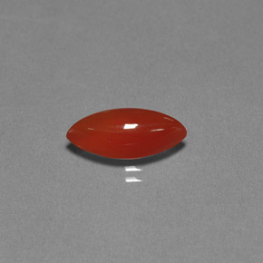 Cornalina naranja natural de 3,11 ct, transparente, transparente / translúcido
