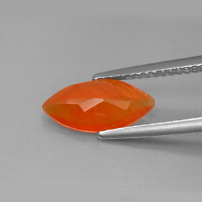 Cornalina Naranja rojizo natural de 1.34 ct, Transparente, Transparente / Translúcido