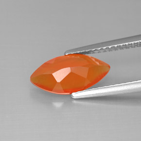 Cornalina naranja natural de 1,43 ct, transparente, transparente / translúcido