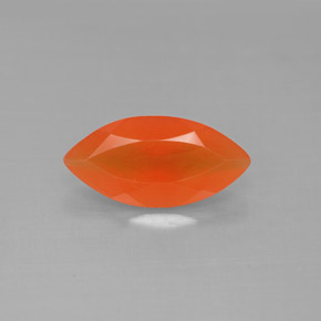 Cornalina naranja natural de 1,35 ct, transparente, transparente / translúcido