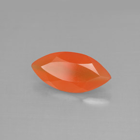 Cornalina naranja natural de 1,35 ct, transparente, transparente / translúcido