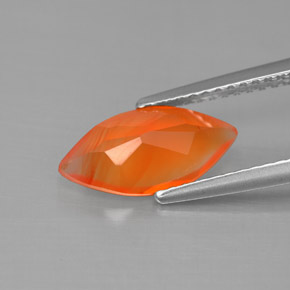 Cornalina Naranja natural de 1.44 ct, Transparente, Transparente / Translúcido