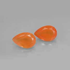 Gemas de cornalina naranja natural de  ct, transparente, transparente / translúcido