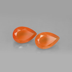 Gemas de cornalina naranja natural de  ct, transparente, transparente / translúcido