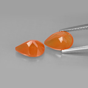 Gemas de cornalina naranja natural de  ct, transparente, transparente / translúcido