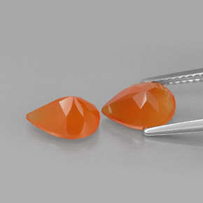 Gemas de cornalina naranja natural de  ct, transparente, transparente / translúcido