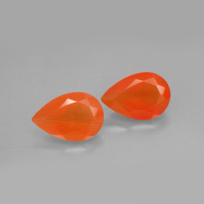 Gemas de cornalina naranja natural de  ct, transparente, transparente / translúcido