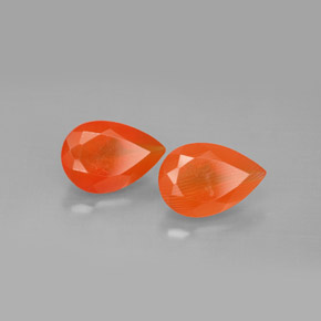 Gemas de cornalina naranja natural de  ct, transparente, transparente / translúcido