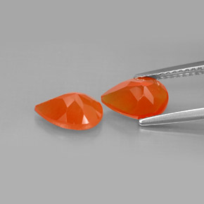 Gemas de cornalina naranja natural de  ct, transparente, transparente / translúcido