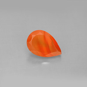 Cornalina naranja natural de 1,31 ct, transparente, transparente / translúcido
