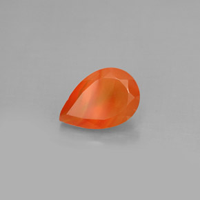 Cornalina naranja natural de 1,31 ct, transparente, transparente / translúcido