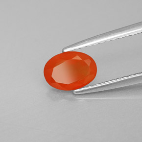 Cornalina naranja natural de 0,68 ct, transparente, transparente / translúcido