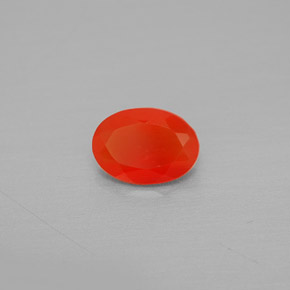 Cornalina naranja natural de 0,66 ct, transparente, transparente / translúcido