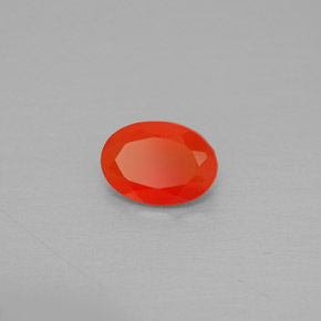 Cornalina naranja natural de 0,66 ct, transparente, transparente / translúcido