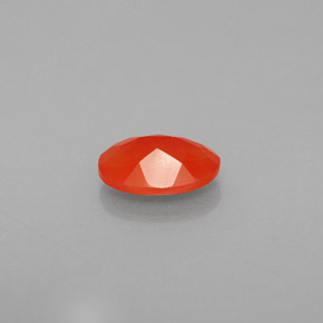 Cornalina naranja natural de 0,66 ct, transparente, transparente / translúcido