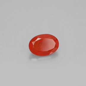 Cornalina rojo anaranjado natural de 0,64 ct, transparente, transparente / translúcido