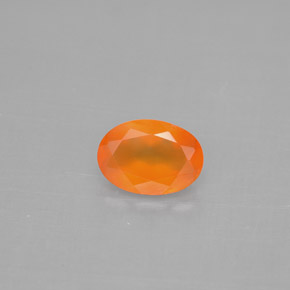 Cornalina naranja natural de 0,70 ct, transparente, transparente / translúcido