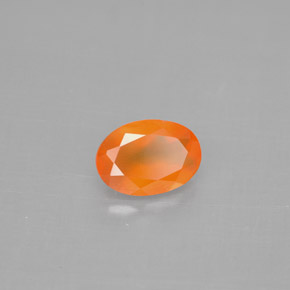 Cornalina naranja natural de 0,70 ct, transparente, transparente / translúcido