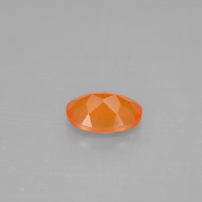 Cornalina naranja natural de 0,70 ct, transparente, transparente / translúcido