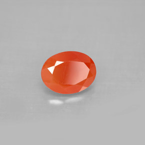 Cornalina Naranja rojizo natural de 1.23 ct, Transparente, Transparente / Translúcido