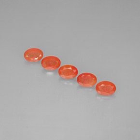 Gemas de cornalina naranja natural de  ct, transparente, transparente / translúcido