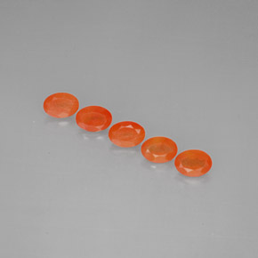 Gemas de cornalina naranja natural de  ct, transparente, transparente / translúcido