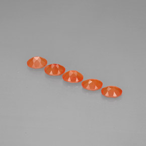 Gemas de cornalina naranja natural de  ct, transparente, transparente / translúcido