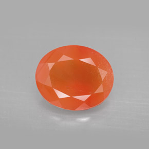 Cornalina Naranja rojizo natural de 4.09 ct, Transparente, Transparente / Translúcido