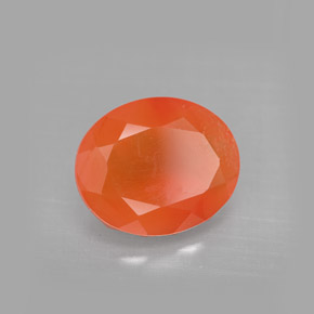 Cornalina Naranja rojizo natural de 4.09 ct, Transparente, Transparente / Translúcido