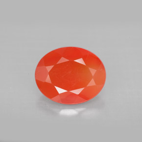 Cornalina Naranja rojizo natural de 3.03 ct, Transparente, Transparente / Translúcido