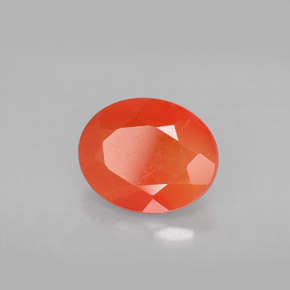 Cornalina Naranja rojizo natural de 3.03 ct, Transparente, Transparente / Translúcido