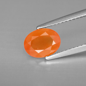 Cornalina Naranja natural de 0.91 ct, Transparente, Transparente / Translúcido