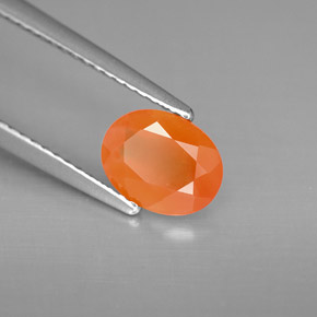 Cornalina Naranja natural de 0.91 ct, Transparente, Transparente / Translúcido