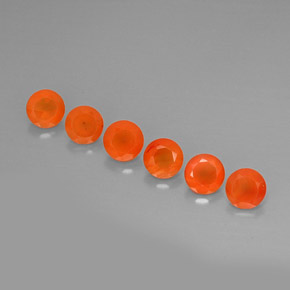 Gemas de cornalina naranja natural de  ct, transparente, transparente / translúcido