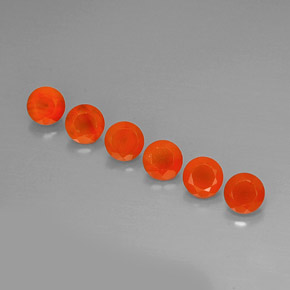 Gemas de cornalina naranja natural de  ct, transparente, transparente / translúcido