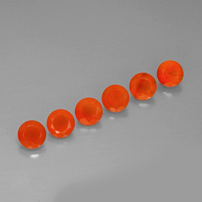 Gemas de cornalina naranja natural de  ct, transparente, transparente / translúcido